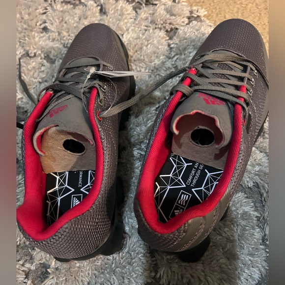 NEW Adidas Crossflex Men's Golf Shoes Iron / Black Red Size Size 8.5 Q46613 NWT - Picture 3 of 11